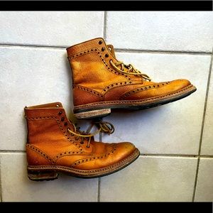 John Fluevog Leather Wing Tip Boots